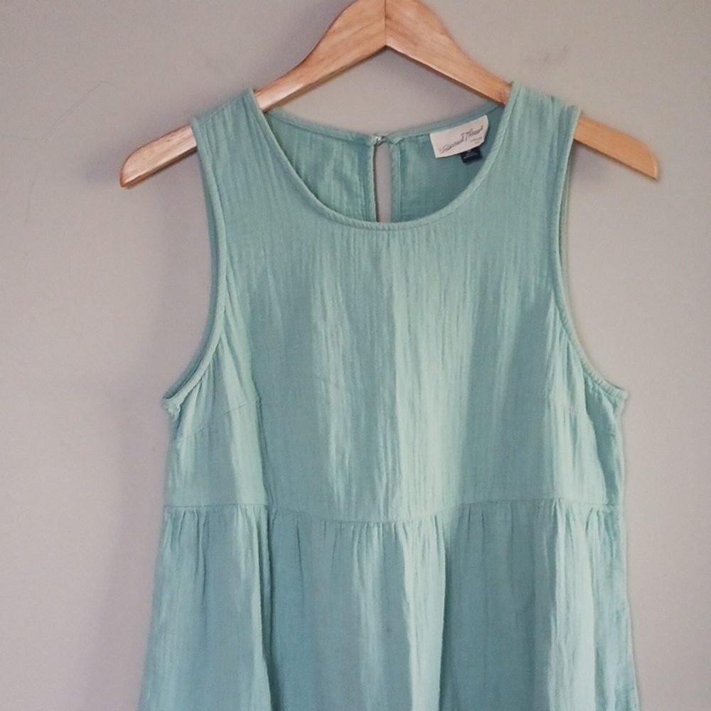 Universal Thread Cotton Gauze Turquoise Sleeveless Dress Size M - Picture 3 of 10